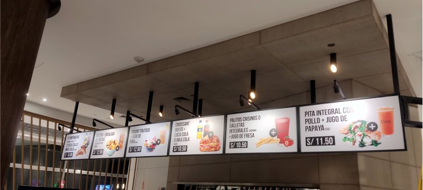 digital signage coffee bar